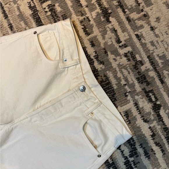 Helmut Lang Highrise Crisp White Cuff Out Shorts Cotton Size 28 / Medium - Picture 12 of 14